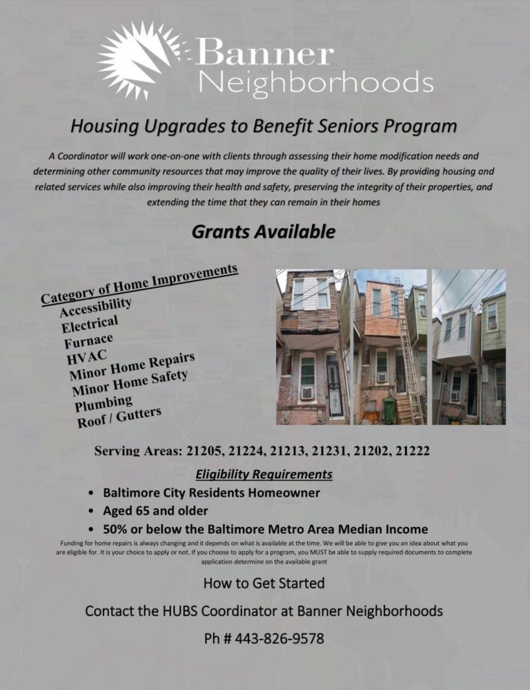 Grants Available Housing Upgrades to Benefit Seniors Program Banner